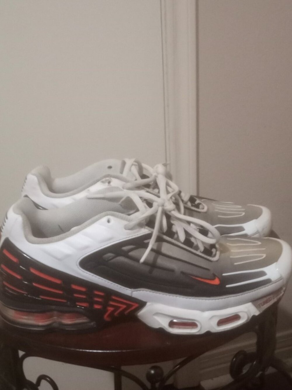 Nike Air Max Plus TN3 White Black Orange CK6715-101 Men's Size 9 Tuned Air
